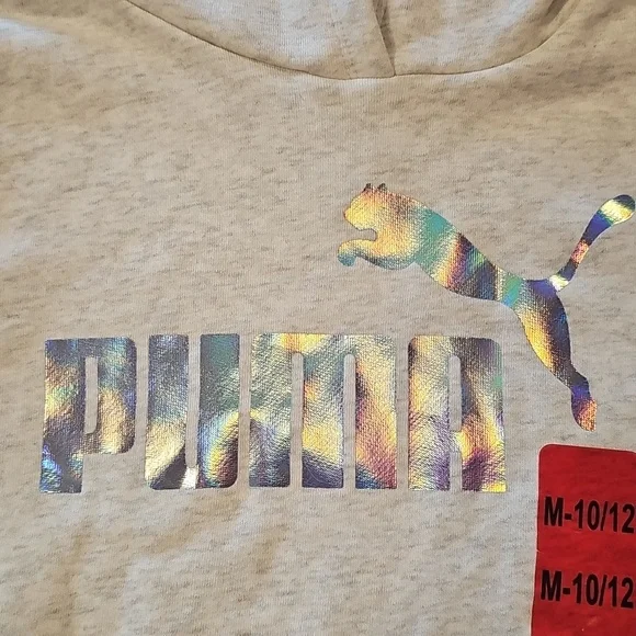 N Gray Puma Sweat Shirt Size M-10/12 - Picture 2 of 9